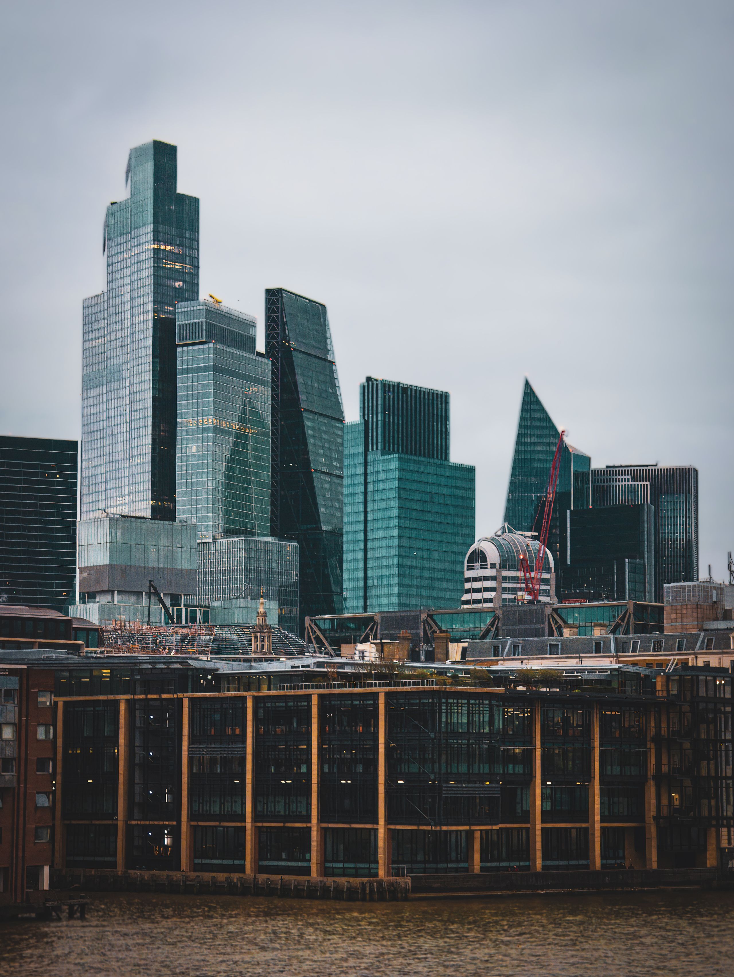 Modern skyscrapers in London’s financial district
